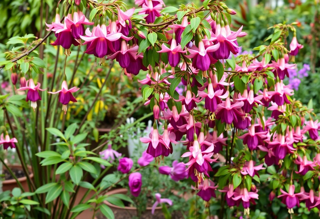 Jardín decorado con Pendientes de la Reina