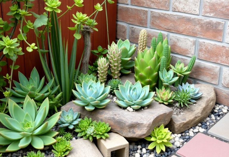 Ideas creativas para decorar tu jardín con plantas suculentas en exterior