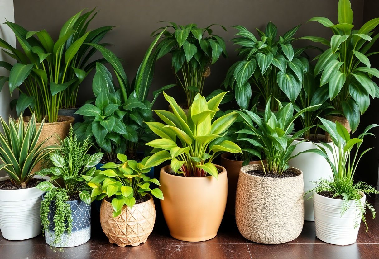 Diversos tipos de plantas de interior