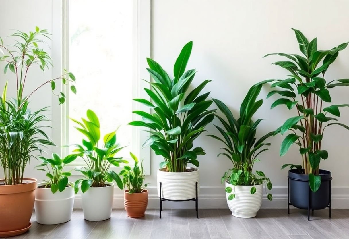 Ejemplos de plantas populares para interiores