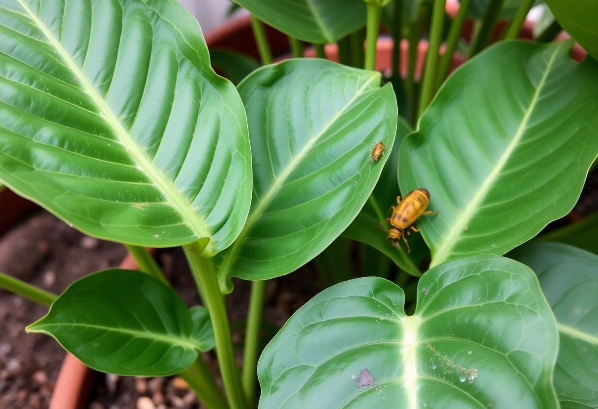 Prevención y control de plagas en la planta oreja de elefante