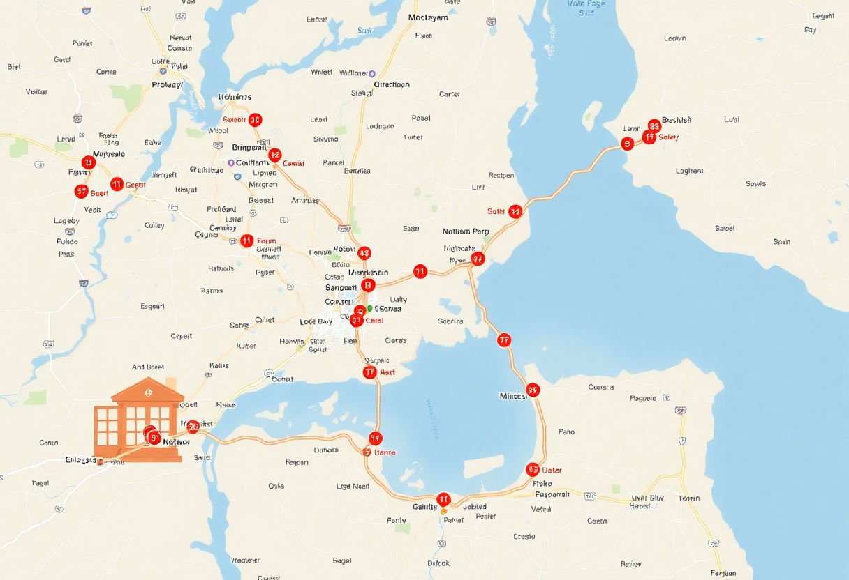 Mapa y rutas para llegar al bar