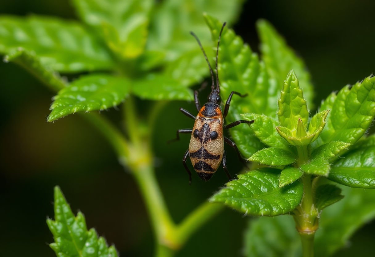 Ejemplo de plaga en plantas.