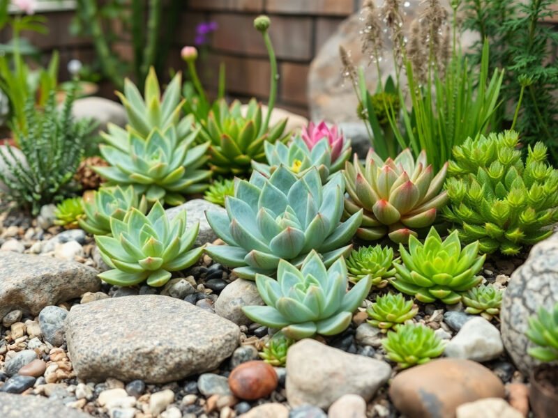 Transforma tu Espacio con Jardines de Suculentas y Piedras