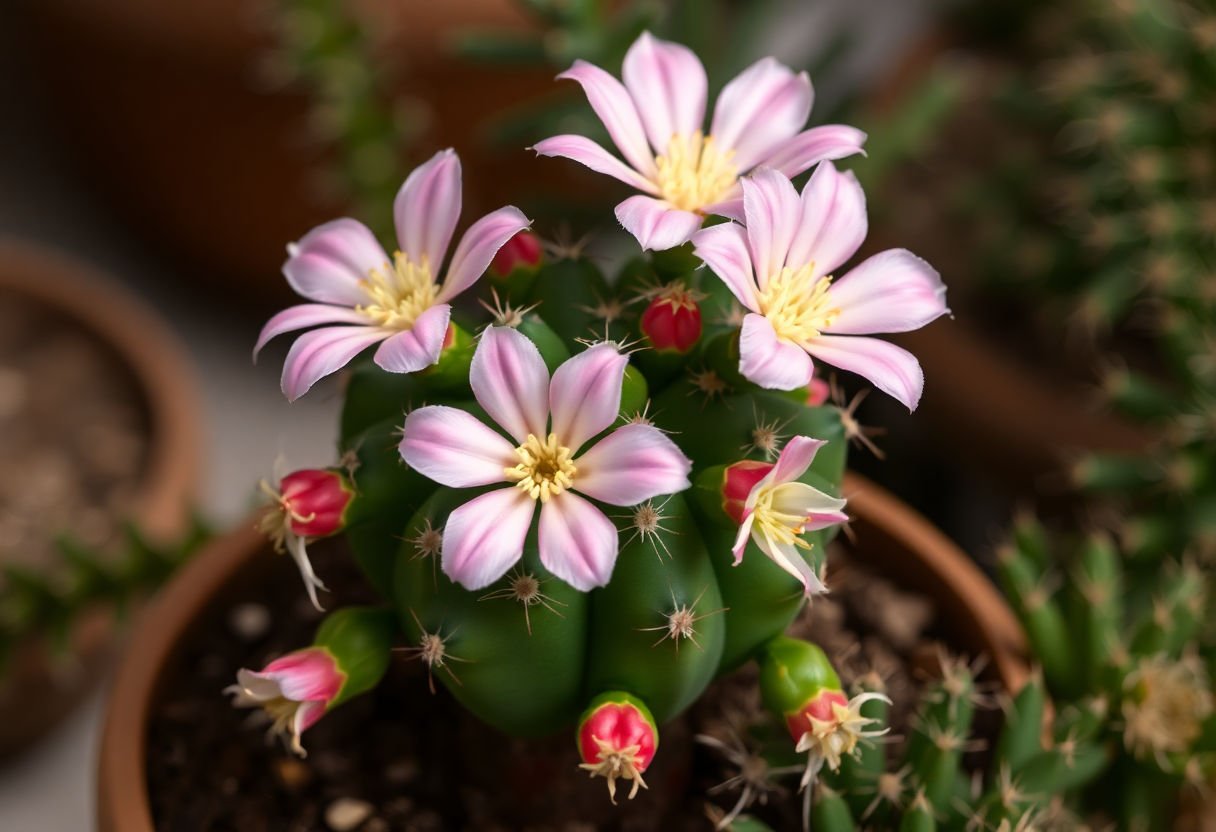 Cactus de Navidad con flores