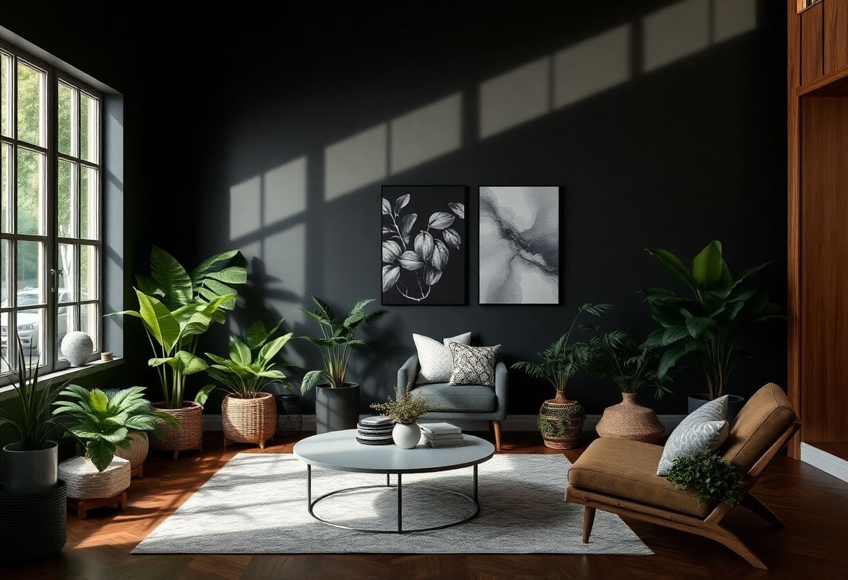 Ideas para decorar interiores oscuros con plantas